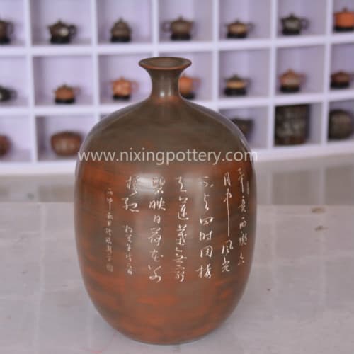 Chinese Ceramic Handmade Qinzhou Nixing Pottery Vase